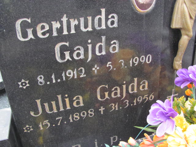 Julia Gajda 1898 Jastrzębie-Zdrój Górne - Grobonet - Wyszukiwarka osób pochowanych