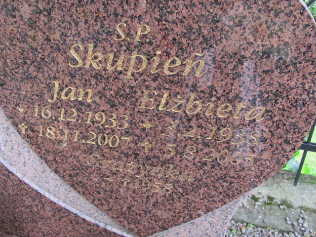 Elżbieta Skupień 1938 Jastrzębie-Zdrój Górne - Grobonet - Wyszukiwarka osób pochowanych