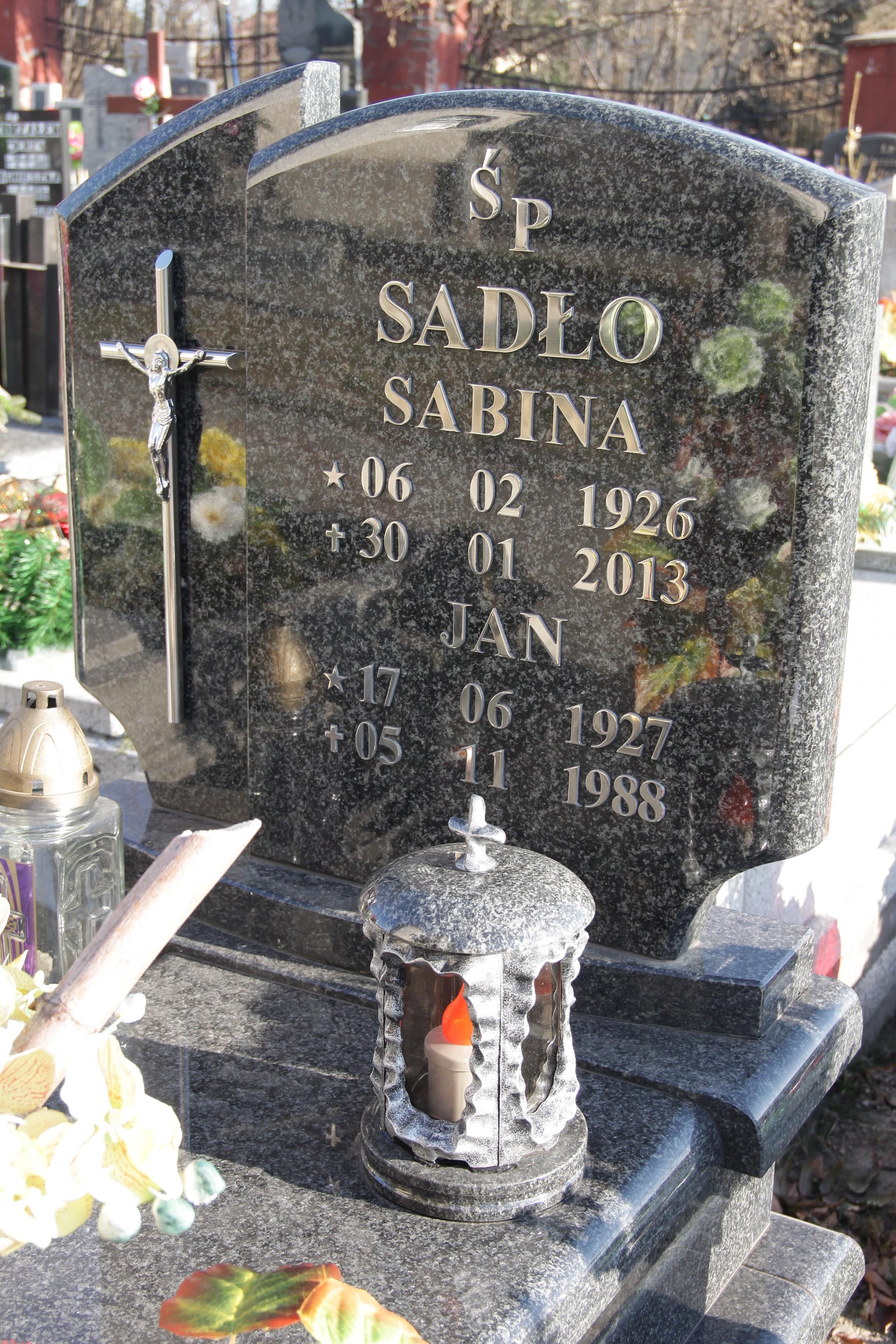 Sabina Sadło 1926 Jastrzębie-Zdrój Górne - Grobonet - Wyszukiwarka osób pochowanych